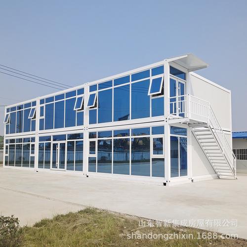 出口供應玻璃幕墻打包箱 商鋪辦公室項目組裝快拼活動房 集裝箱房